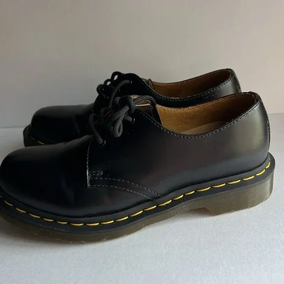 Dr. Martens Docs Womens Sz US 7 Black Smooth Leather Oxfords Shoes - Picture 9 of 16